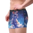 thumbnail image 2 of Fuzoiu Cloud Cute Rabbit Print Men's Ultra Breathable Underwear,No Riding Up Boxer Briefs with ComfortFlexible Waistband-Small, 2 of 5