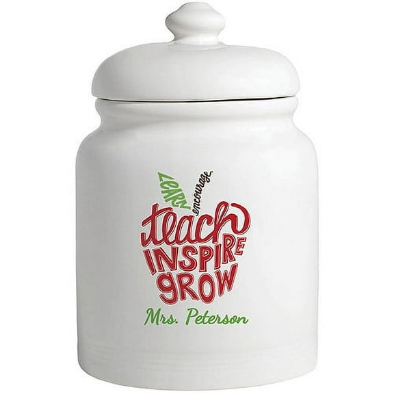Personalized Teach, Inspire, Grow Storage Jar