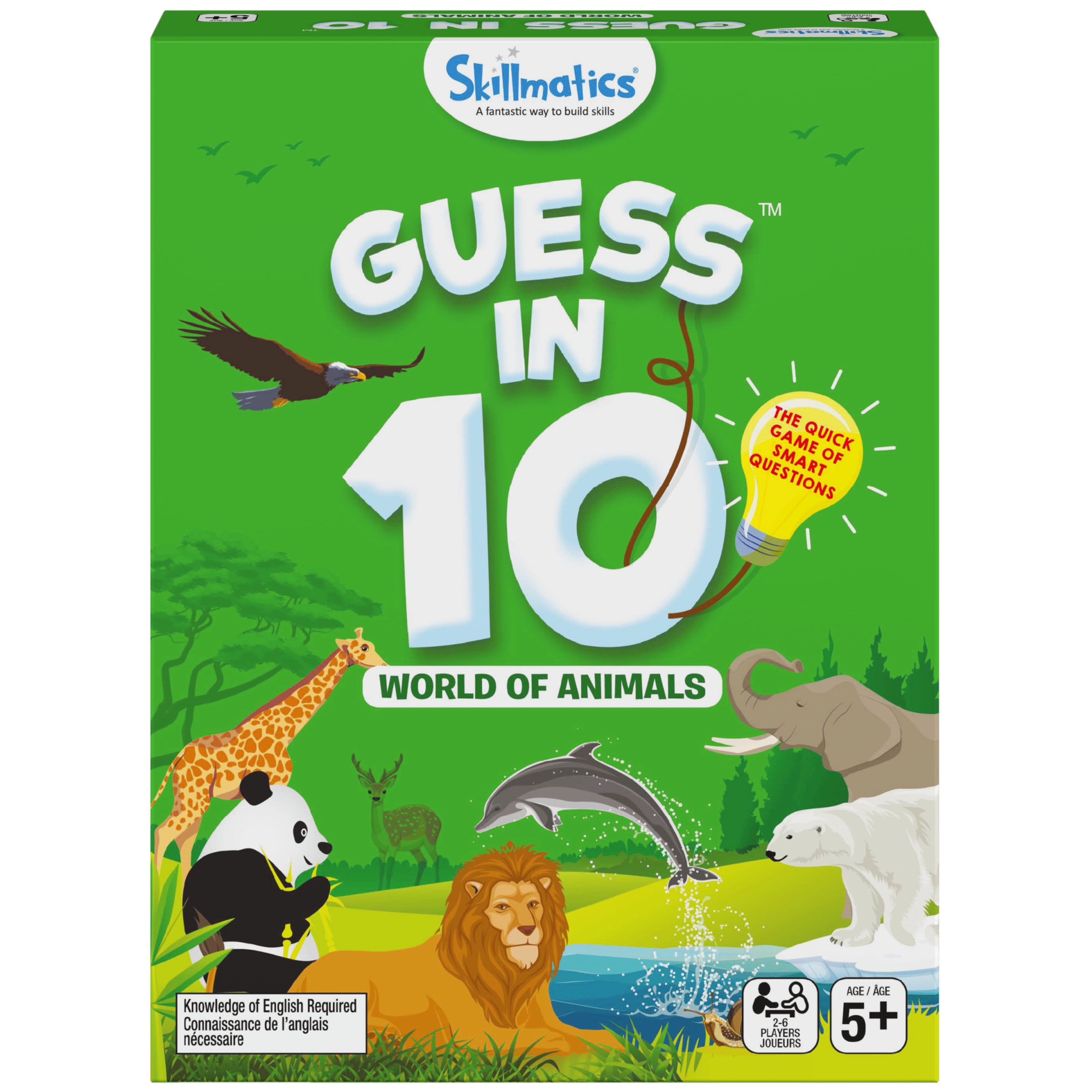 Skillmatics Guess In 10 Educational Board Game, For Families And Kids Ages  5 And Up, Animals - Walmart.Com