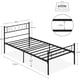 thumbnail image 2 of Charming dormitorio addition: tamaño individual size metal marco de cama con heart cabecero & footboard - 12.2in underbed almacenamiento para extra space, 2 of 7