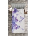 thumbnail image 3 of Ambesonne Flower Quilted Bedspread Set 2 Pcs, Abstract Modern Water, Twin Size, Lilac and Pink, 3 of 3
