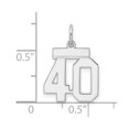 thumbnail image 3 of Sterling Silver/Rhodium-plated Polished Number 40 Charm QSS40, 3 of 4