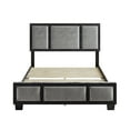 thumbnail image 5 of Boyd Sleep Triptych Black/Gray Velvet Queen Size Fully Upholstered Platform Bed Frame with Adjustable Headboard, 5 of 8