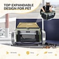 thumbnail image 5 of Top-Expandable Pet Carrier 18x13x9.5 Inch Southwest Frontier Airline Approved Soft Sided Underseat to 15lbs Travel Carriers for Small Cats Dogs with Locking Safety Zippers Anti-Scratch Mesh, 5 of 8