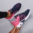 thumbnail image 5 of Running Shoes for Women Lace up Mesh Sneakers Antislip Air Cushion Breathable Tennis Shoes Lightweight Sneakers Hot Pink Size 7, 5 of 7
