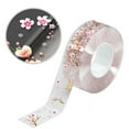 thumbnail image 4 of Huepoe Waterproof Transparent Flower Adhesive Tape, Flexible PVC Caulk Tape for Sealing Corners, Seams, Bathtub, Kitchen Countertop (118" x 1.65"), 4 of 7