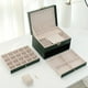 thumbnail image 3 of Organizador de 3 capas Hugo Caja de almacenamiento de joyas verde, 3 of 9
