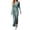 Blue, variant on Levmjia Women Solid Ribbed Maxi Dress Knit Turn Down Collar Long Sleeve Slim Fit Stretchy Soft Elegant Bodycon Dress Daily Dating Party Office