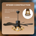 thumbnail image 6 of 4 Count Ceiling Fan Lamp Cover, AEELLEEA Chrysanthemum Lamp Shades with 1-5/8" Fitter, 4.5" Height 4-3/4" Diameter, Metal Cover for Pendant Lamp-Yellow Brass&Gold, 6 of 8