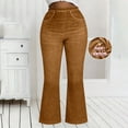 thumbnail image 5 of Bovxnpu Women's Capris Jeans Denim Capris Pants Leggings Women's Denim-Like Print Faux Pocket High Stretch Flare Pants, 5 of 9
