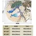 thumbnail image 4 of Peacock Throw Blanket Peacock Chinese Painting Style Luxury Cozy Plush Soft Blanket for Bed, Couch, Sofa, Dorm, Home Decor Queen Size 60"X50", 4 of 6
