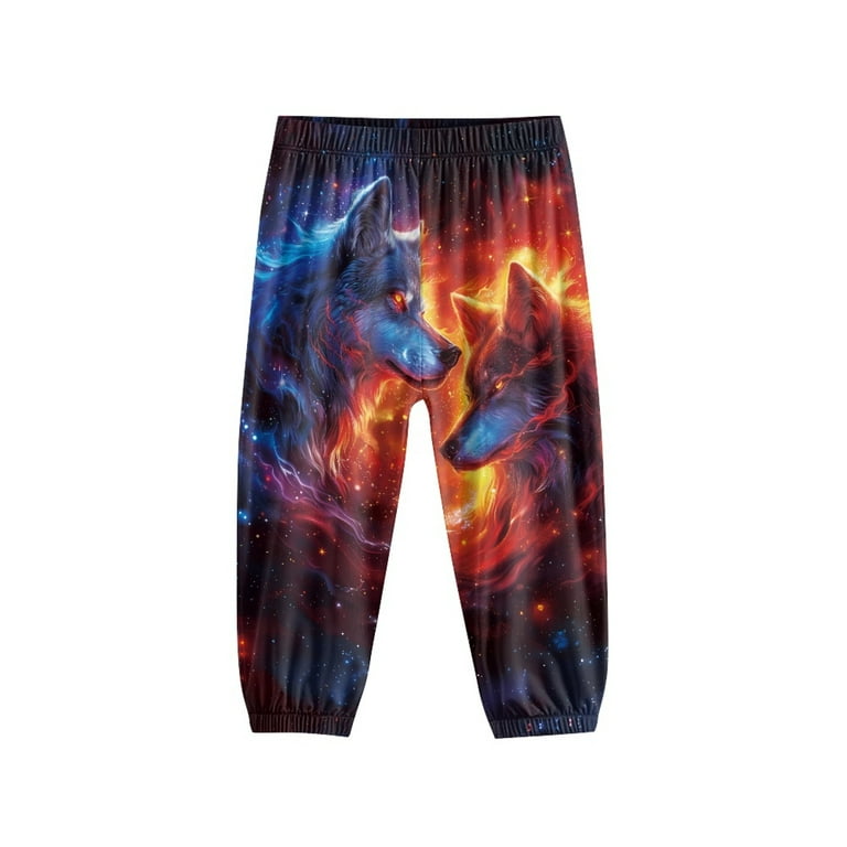 DISNIMO Galaxy Wolf Kids Harem Pants Boys Bloomer Harem Pants Kids