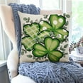 thumbnail image 5 of KCEHTA St Patricks Day Pillow Covers 18x18 Green Shamrock Pillow Case for Living Room Farmhouse Decor, 5 of 6