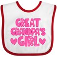 thumbnail image 3 of Inktastic Great Grandpa's Girl Granddaughter Gift Girls Baby Bib, 3 of 4