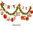 thumbnail image 3 of Christmas Rattan Ball Light String - 200cm Decorative Garland with LED Lights (Red/Green Holiday Decor for Tree, Mantel & Outdoor Use), 3 of 6