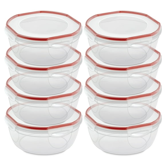 Sterilite Ultra Seal Contenant Bol de Rangement Alimentaire en Plastique de 4,7 Qt, (Lot de 8)