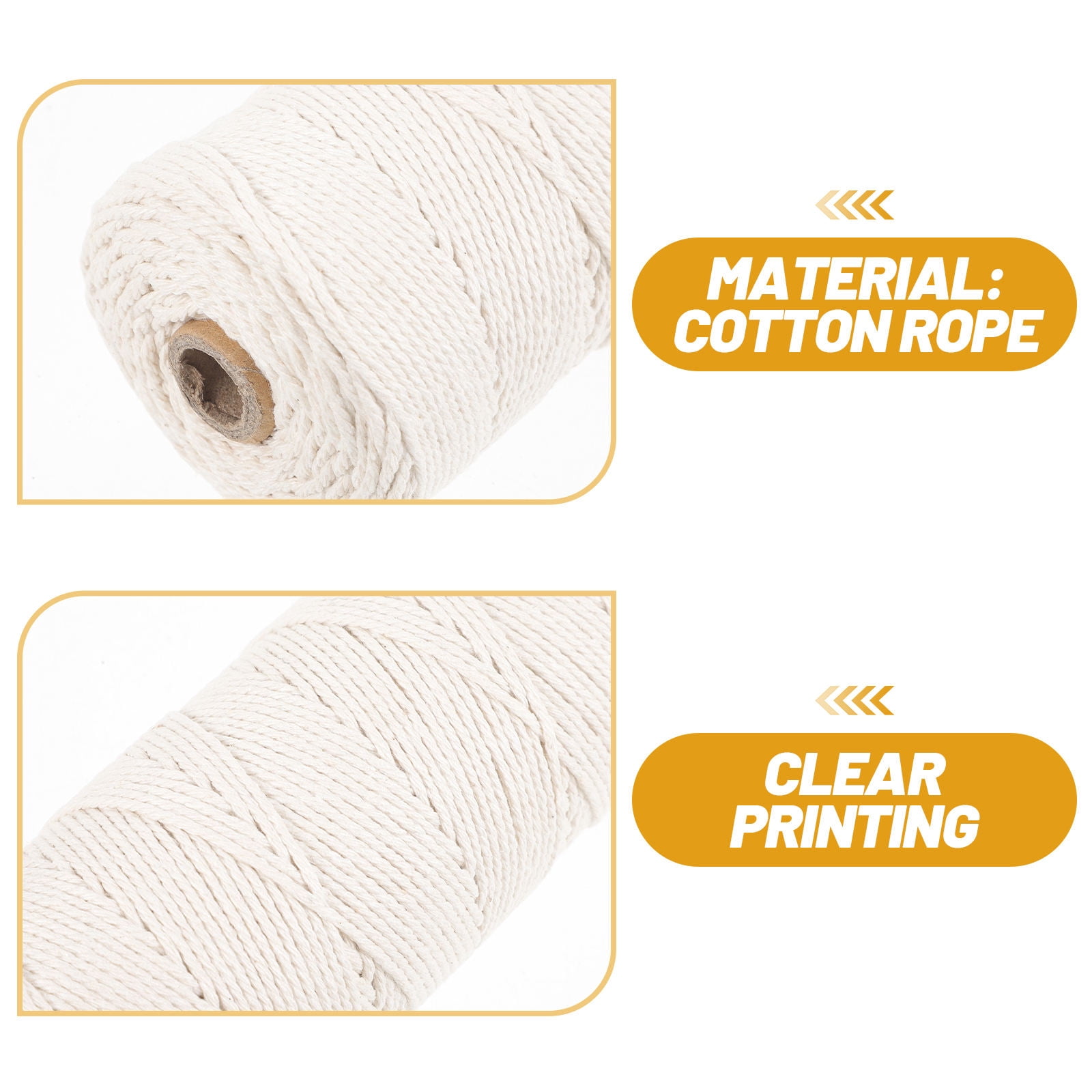 Raindrops White Cotton Bakers Twine Cord 2mm Thickness 200m Roll Ideal for Kitchen, Baking, Crafts and Food Packaging