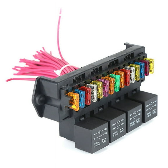 1 set car fuse box-Black