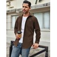 thumbnail image 6 of COOFANDY Men's Waffle Button Down Shirts Casual Long Sleeve Shacket Jacket with Pockets, 6 of 6