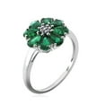 thumbnail image 3 of Carillon Floral 925 Sterling Silver 1.64 Ctw Pear Cut Green Onyx Women Art Deco Ring, 3 of 8