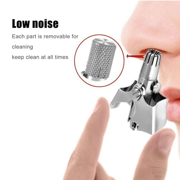 Nose Hair Remover,Manual Nose Ear Hair Trimmer,Portable Hand Held Nose Hair Shaver Stainless Steel Washable Painless Ear 360 Degrees Nose Ear Hair Cutter Nasal Shaver