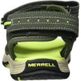 thumbnail image 3 of Merrell Panther 2.0 MK264458 Kids 11 Olive Black Leather Comfort Sandals ZPO2862, 3 of 7