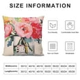 thumbnail image 5 of ARISTURING  Watercolor Floral Pink Roses Bloom Throw Pillow Cover Decorative Romantic Paris Perfume Bottle Green Leaves Pillow Cushion Cover Sofa Chair Pillowcase Gift, 5 of 5
