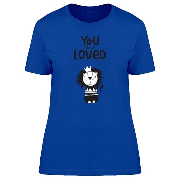 Cartoon Lion With A Crown Tee Women's -Image by Shutterstock