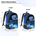 thumbnail image 4 of Rocae Blue Viper Snake for Durable Canvas Backpack Leisure Large Bag Travel Rucksack Multi-function Backpack Small, 4 of 8