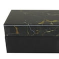thumbnail image 4 of CosmoLiving by Cosmopolitan Geometric Black Glass Decorative Box with Hinged Lid, 2 Count, 4 of 8