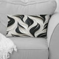 thumbnail image 2 of Designart "Elegant Minimalism In Black And White I" Striped Printed Throw Pillow, 2 of 5