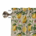 thumbnail image 5 of Yellow Lemon Kitchen Valances for Windows 60x18 Inch Kitchen Curtains Valances Rod Pocket Brown Vintage Summer Fruit Watercolor Bathroom Window Valances for Window Treatment Decor, 5 of 6