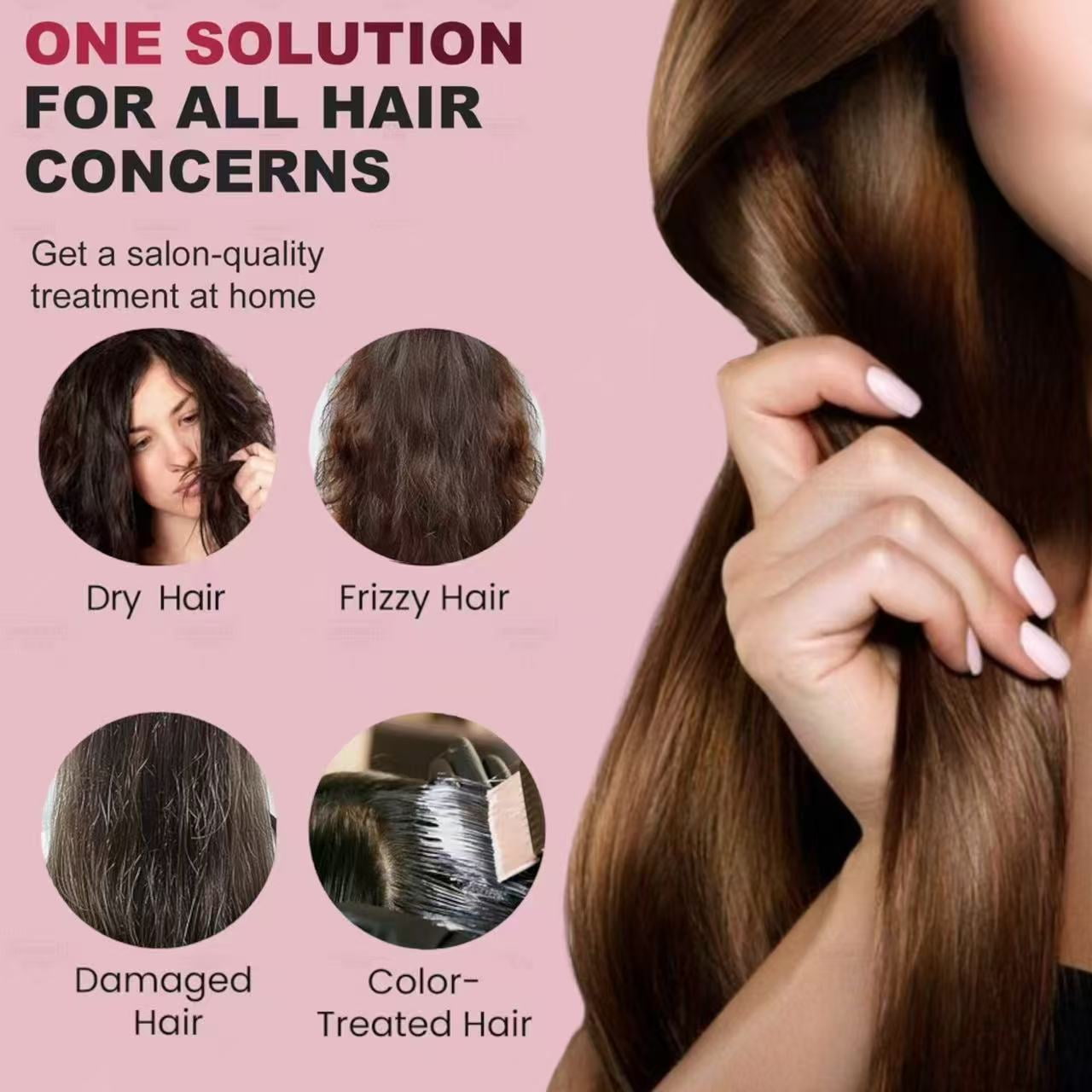 AngeRose Leave-in Hair Serum Conditioner  - Keratin, Honey, Jojoba, Argan Oil  Vitamins A E B5 for Smooth Hydrated Hair- Shine & Smooth Signature Scent-Moisturizing Serum Capsules with Honey Extract