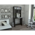 thumbnail image 2 of Escritorio Lírico Wengue con Librero Superior Virtual Muebles, 2 of 8