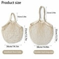 thumbnail image 3 of Portable Reusable Washable Cotton Shopping Mesh Bags Fruit Vegetable Grocery Bags Foldable Supermarket Shopping Mesh Bag, 3 of 10