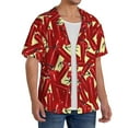 thumbnail image 2 of Goofa Fire Extinguisher Printed Men's Casual Short-sleeved Shirt,Lightweight Breathable Button-down,Summer Casual men's top,Versatile Fashion shirt-Large, 2 of 7