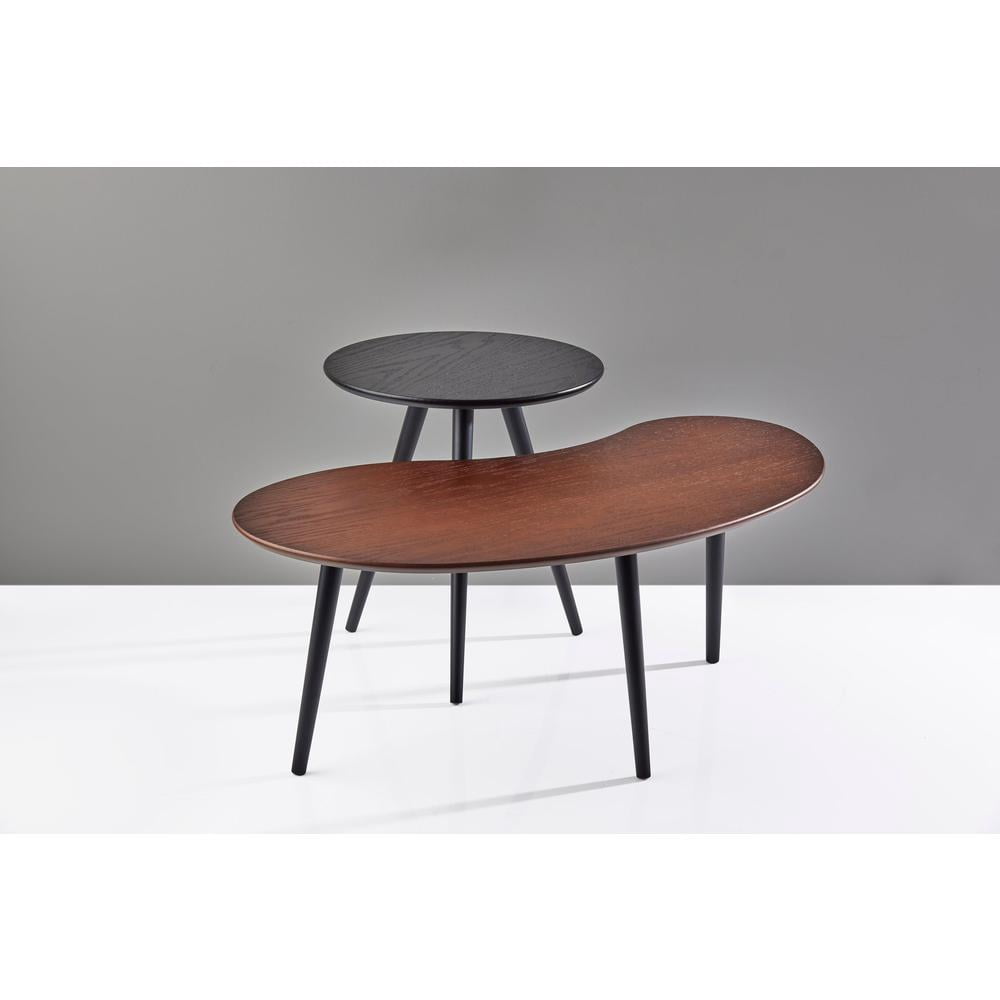 Adesso Gilmour Mid-Century Wood Nesting Coffee Table Set, Walnut