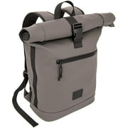 Expandable Roll Top Waterproof Trendy Backpack With Laptop Pocket (Grey)