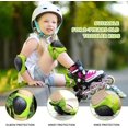 thumbnail image 3 of Kids Knee Guard Set, 6 In 1 Kit Protective Gear Knee Guard Elbow Guard Strap Adjustable Wrist Guard Child Protection Roller Skate Bike Safety, 3 of 5