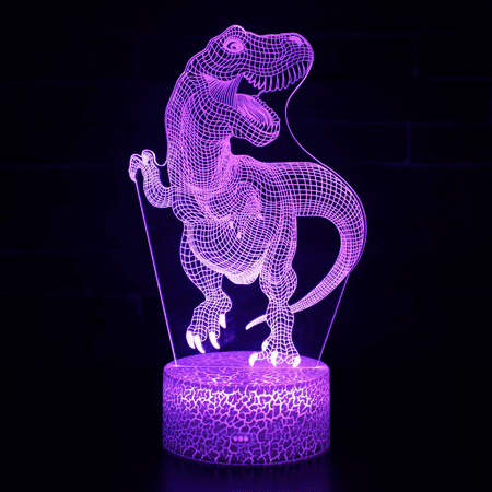 

3D Night Light 7 Color 3D Illusion Night Light 3D Dinosaur Night Light Touch Sensor Boys Girls Birthday Gifts Room Desk Decor Lamp(Section A)