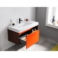 thumbnail image 4 of Manarola 42" Red Amber with Thick Quartz Wall Mount Bathroom Vanity, Open Shelf, 4 of 8