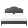 thumbnail image 5 of Modway Aviana Performance Velvet King Bed in Charcoal, 5 of 10