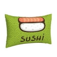 thumbnail image 2 of Fotbe Fresh Sushi Pillow Cases - Envelope Closure - Luxury, Extra Soft, Cooling Pillow Covers - Wrinkle, Fade, Stain Resistant-14"x20", 2 of 9