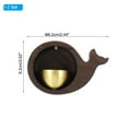 thumbnail image 2 of 2 Conjunto de Campanas para Tiendas, Timbre de Madera Colgante Magnético para Puertas, Ballena, 2 of 6