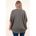 thumbnail image 2 of Plus Size Ribbed Cocoon Cover Up, 2 of 3