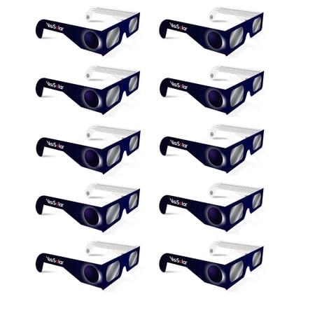 VisiSolar Solar Eclipse Glasses (Pack of 10) CE ISO Certified NASA Approved Glasses