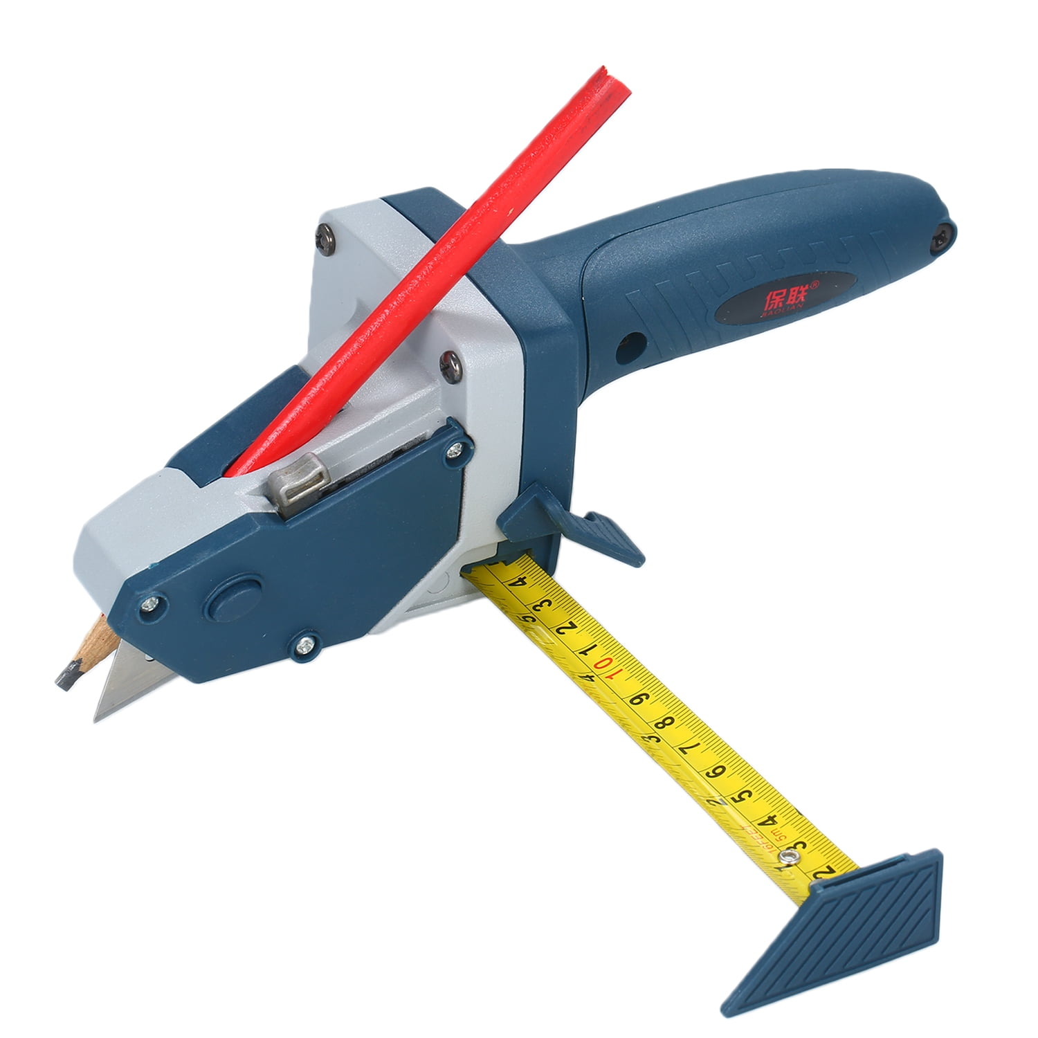 Drywall Tape, Foam Board Insulation, All In One hand tool with Measuring Tape and Utility Knife Mark and Cut Drywall Shingles Insulation Tile Carpet Foam