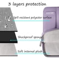 thumbnail image 3 of MOSISO Laptop Sleeve Bag 13-13.3 Inch for MacBook Pro, MacBook Air Water Repellent Polyester Notebook Protective Case Cover with Pocket,Light Purple, 3 of 7