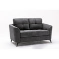 thumbnail image 5 of Callie Gray Woven Fabric Sofa Loveseat Living Room Set, 5 of 9