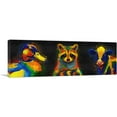 thumbnail image 1 of ARTCANVAS Duck Bird Raccoon Cow Animal Canvas Art Print - Size: 48" x 16" (1.50" Deep), 1 of 9
